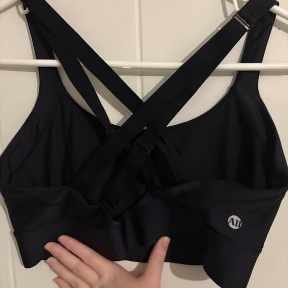 All Access Black Sports Bra with Criss Cross back in size Medium - Picture 2 of 3